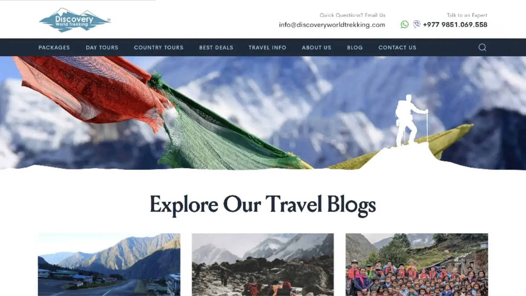 Discovery World Trekking home page