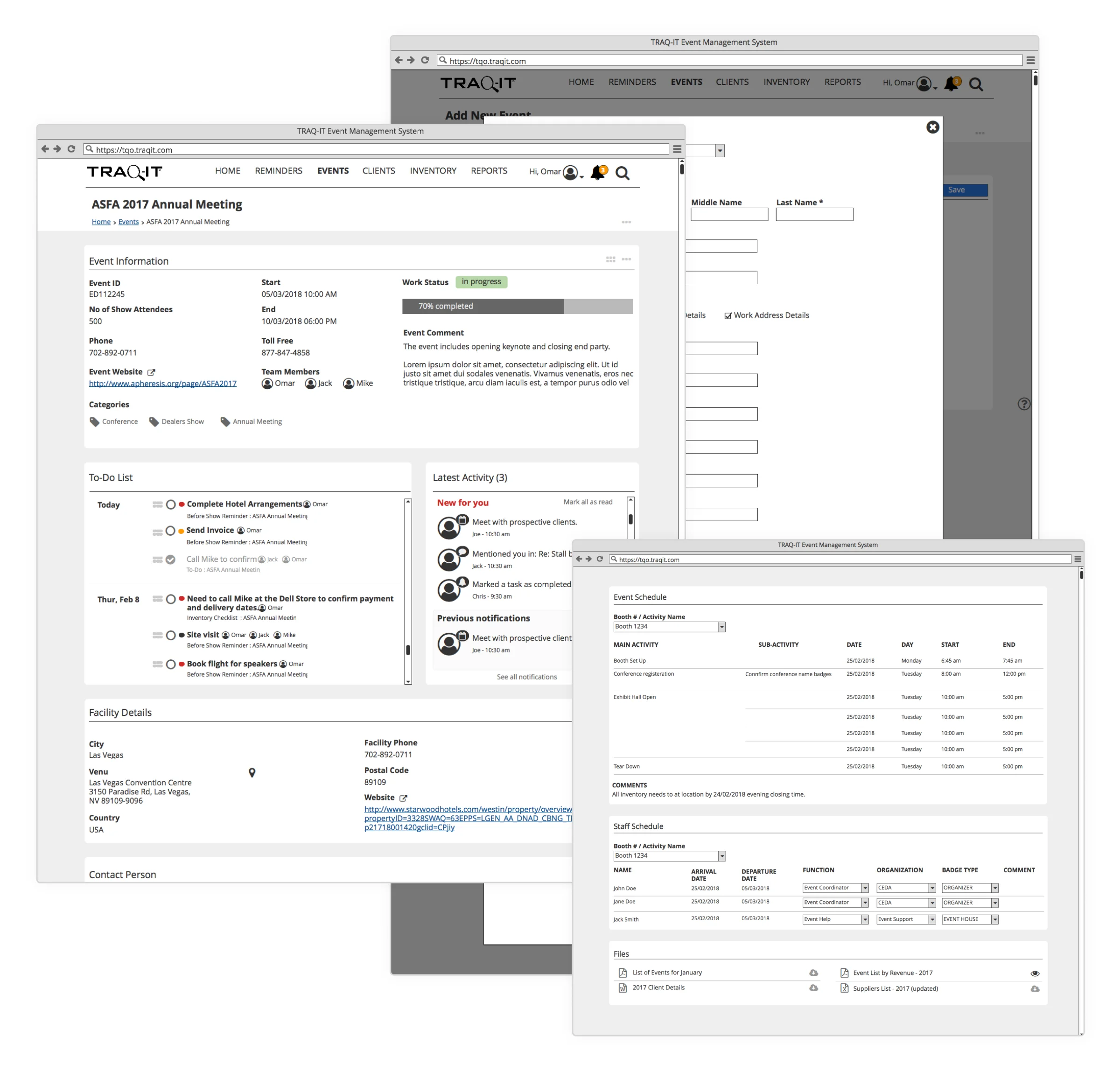 Wireframes exploring the task-based layout.