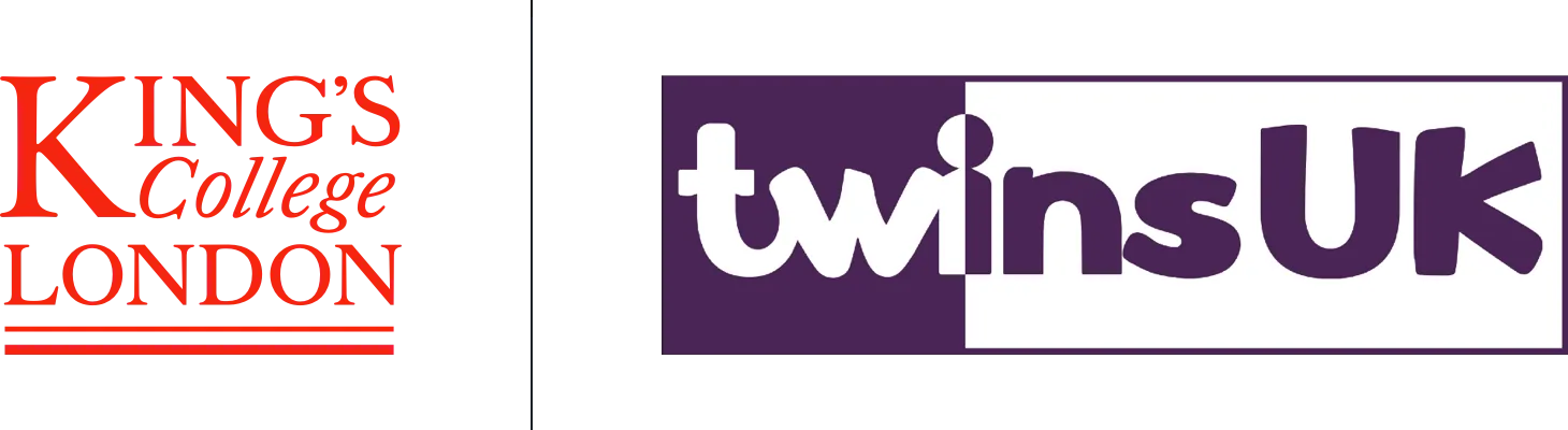 King's College London and TwinsUK logos